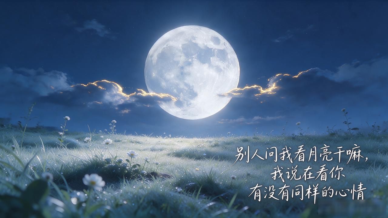 月亮的情话短句合集撩人又心动