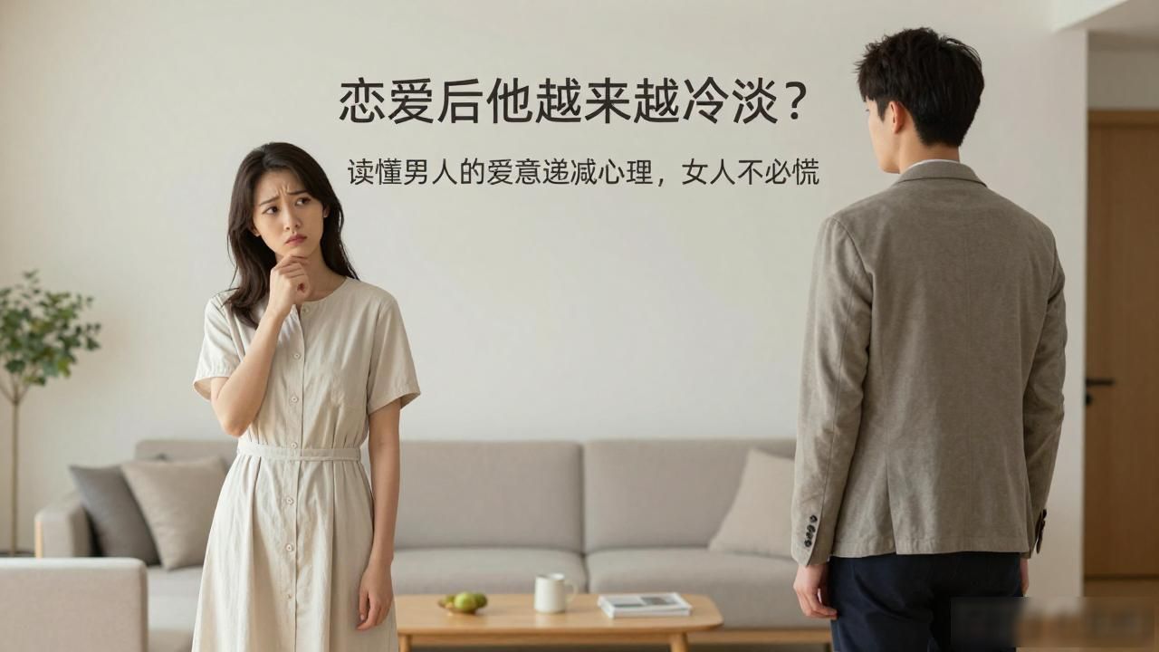 恋爱后他越来越冷淡？读懂男人的爱意递减心理，女人不必慌