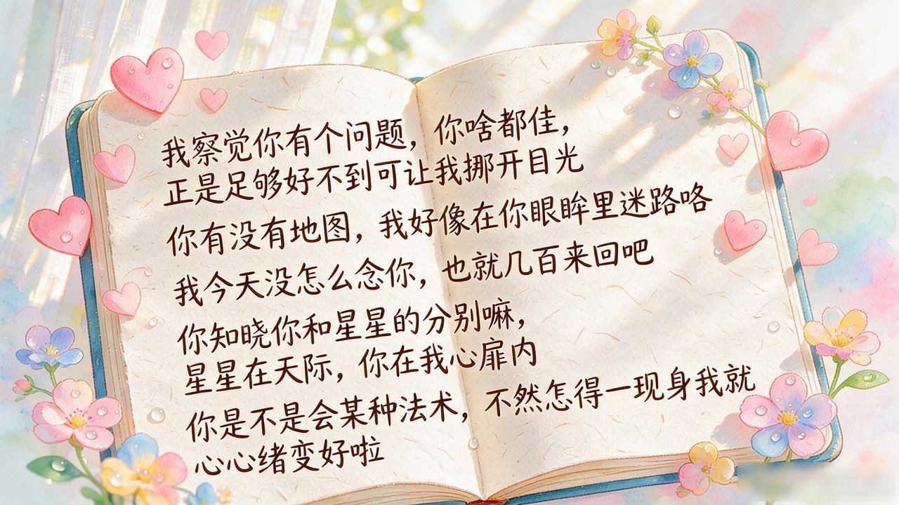 情侣私聊必看的土味情话短句，暧昧期必看撩人又不尴尬