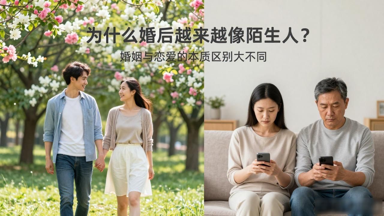 为什么婚后越来越像陌生人？婚姻与恋爱的本质区别大不同