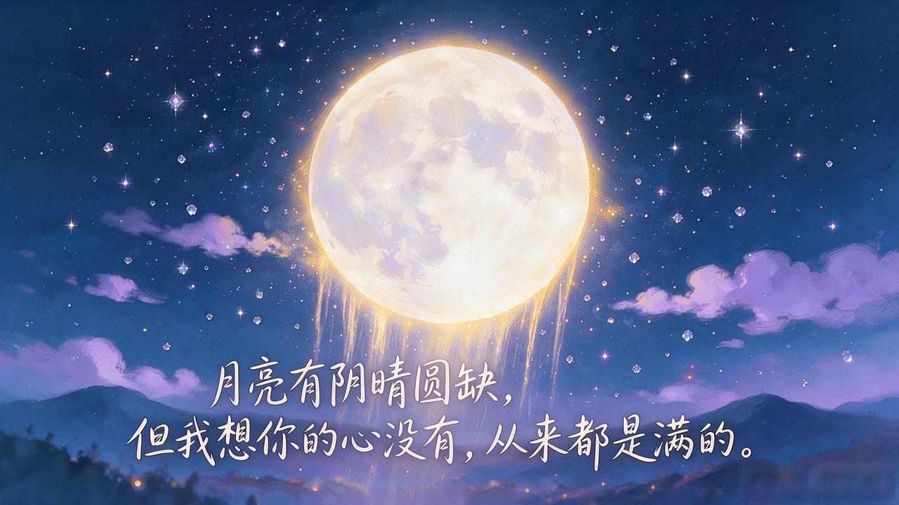 月亮的情话短句_月亮情话短句文案_月亮的情话