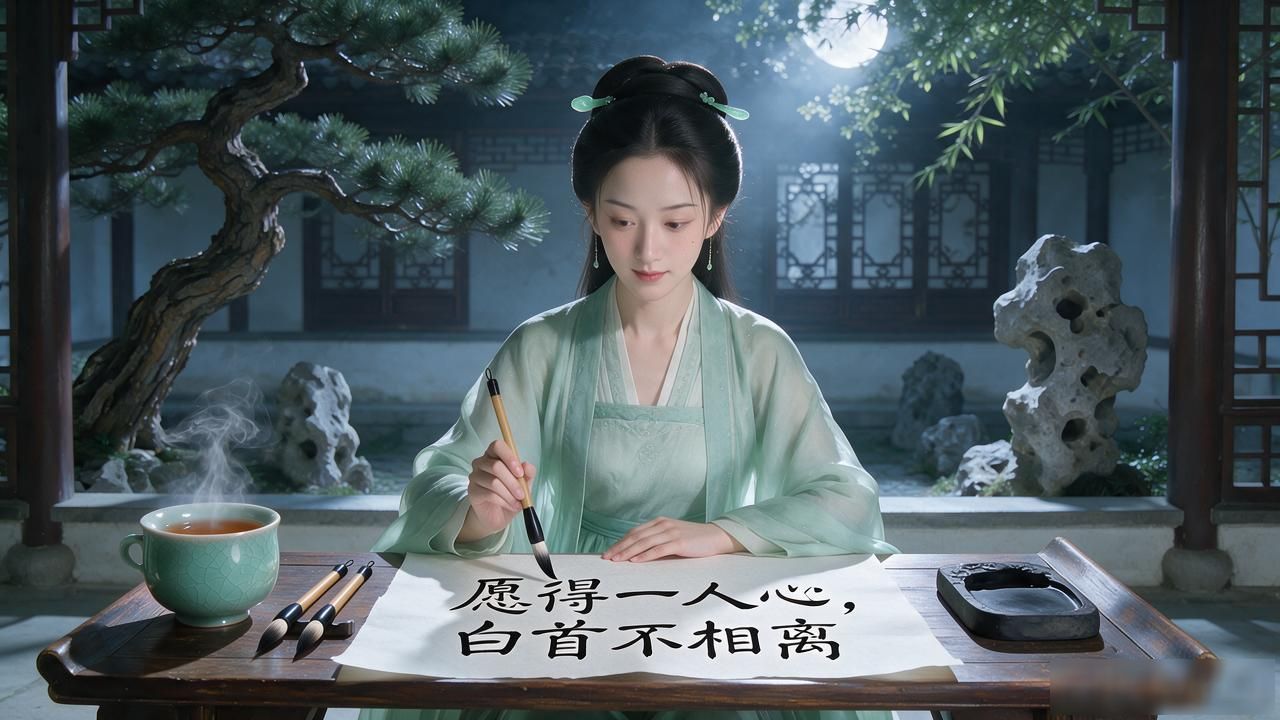 古风痴情女子水墨图片_唯美痴情古风情话短句_唯美痴情古风情话短句文案