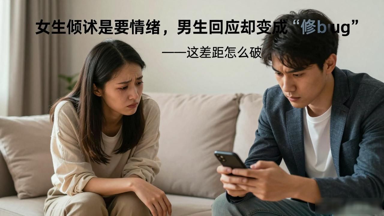 女生倾诉是要情绪，男生回应却变成