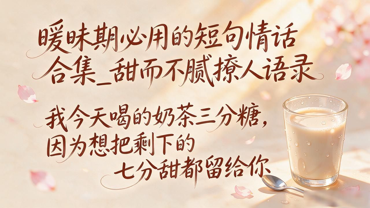 暧昧期必用的短句情话合集_甜而不腻撩人语录
