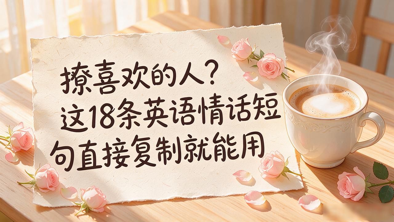 撩喜欢的人？这18条英语情话短句直接复制就能用