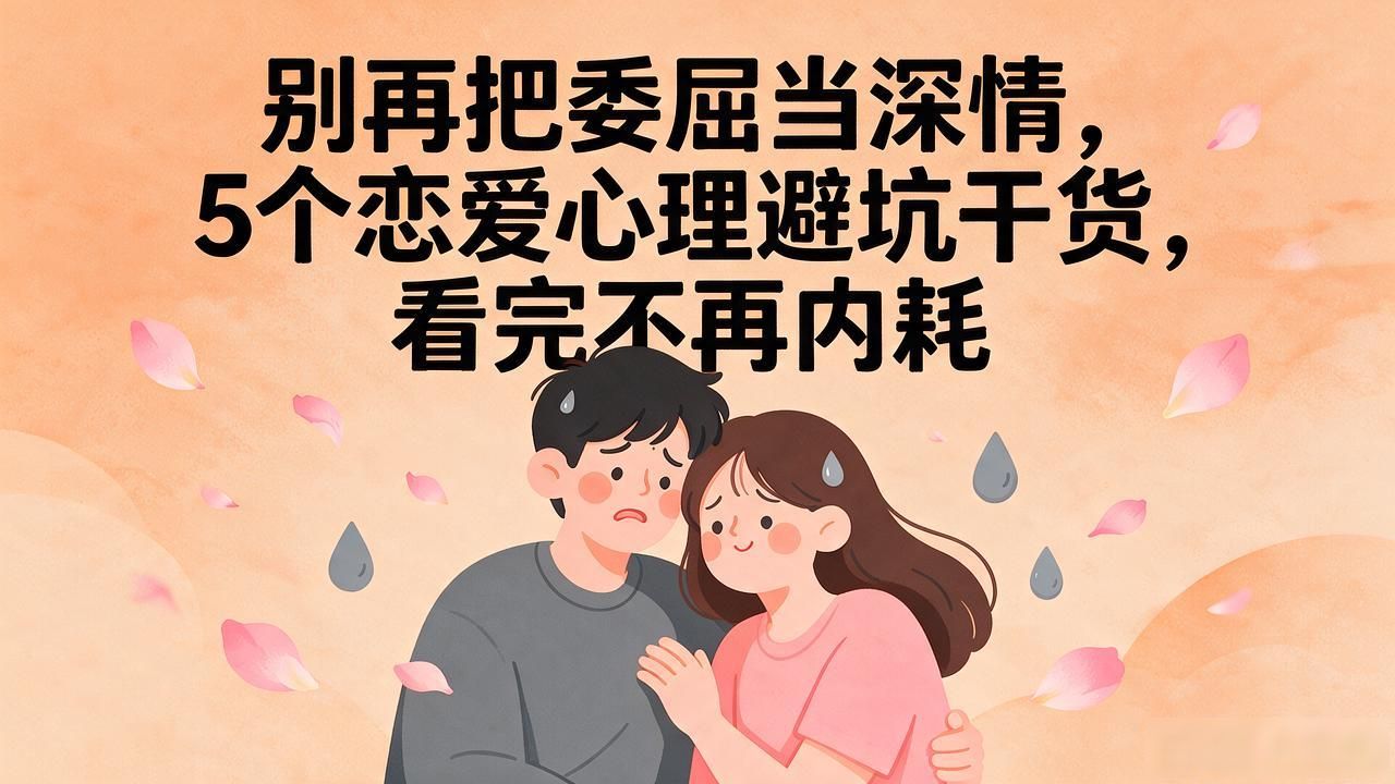 别再把委屈当深情，5个恋爱心理避坑干货，看完不再内耗