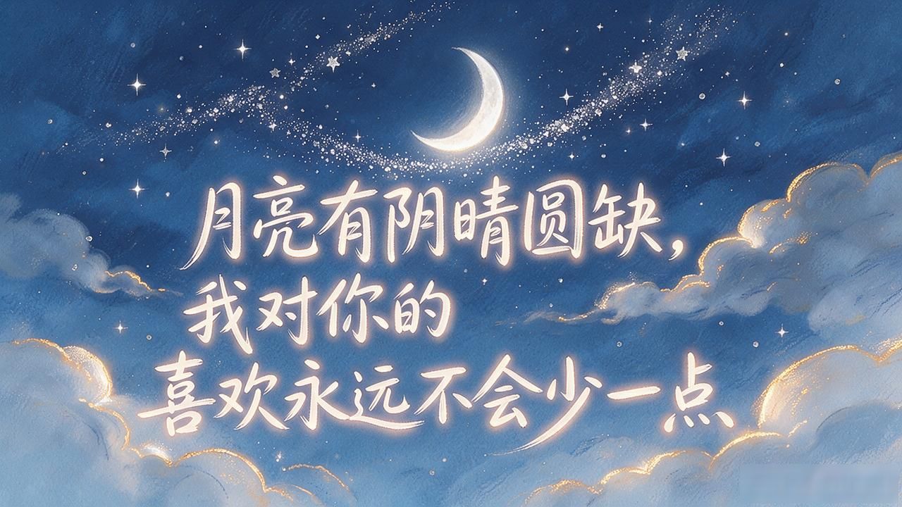 月亮的情话短句大全：适合私聊用的暧昧甜言蜜语