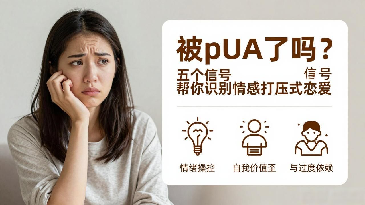 被pua了吗？五个信号帮你识别情感打压式恋爱