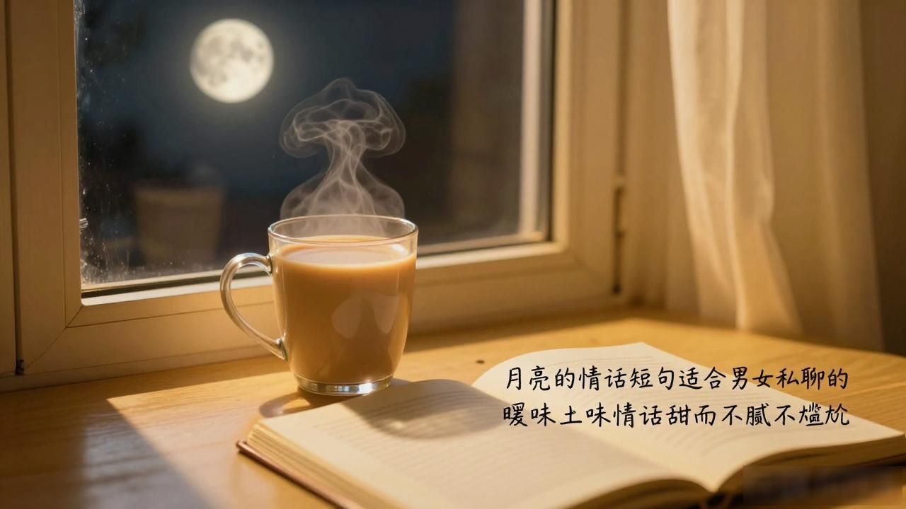 月亮的情话短句适合男女私聊的暧昧土味情话甜而不腻不尴尬